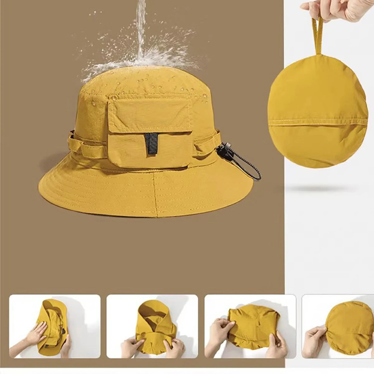 Quick-Dry Wide Brim Summer Hiking Bucket Hat