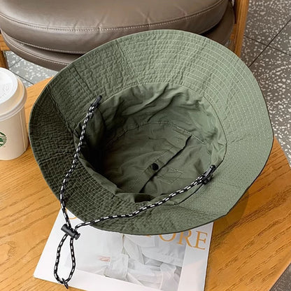 Waterproof Fishing Bucket Hat With Chin Strap