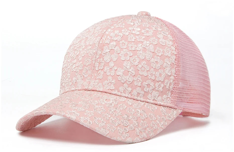 New Print Mesh Caps Fashion Women Baseball Cap