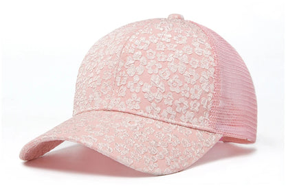 New Print Mesh Caps Fashion Women Baseball Cap