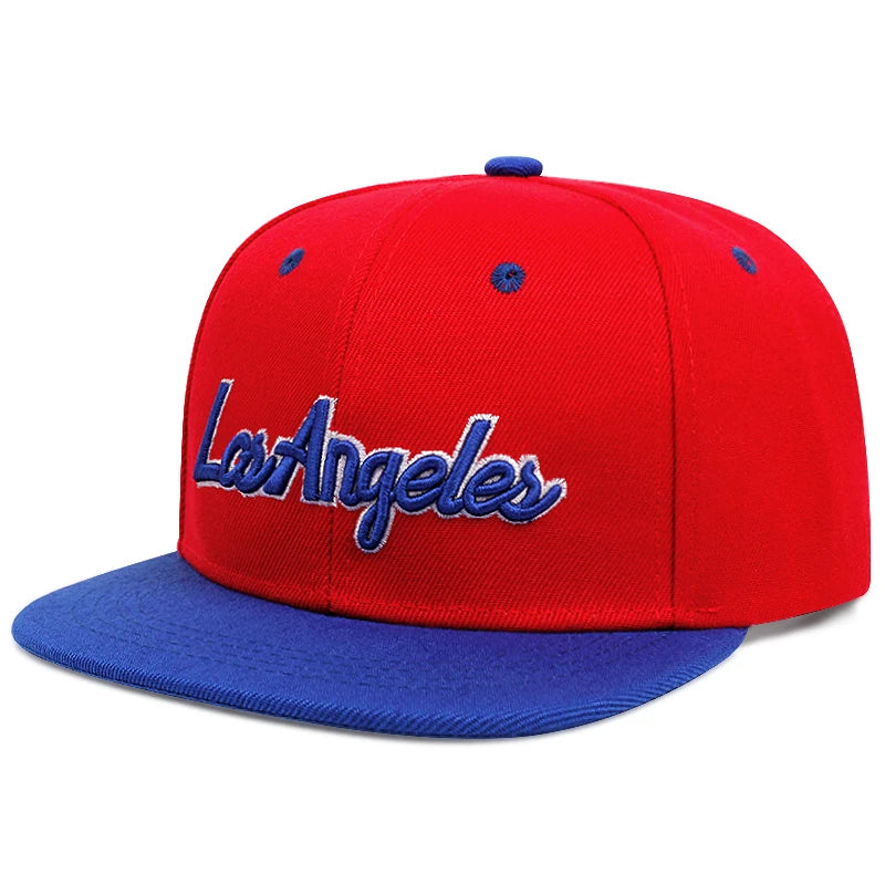New Fashion Los Angeles Letter Embroidered Flat Edge Hat Men's