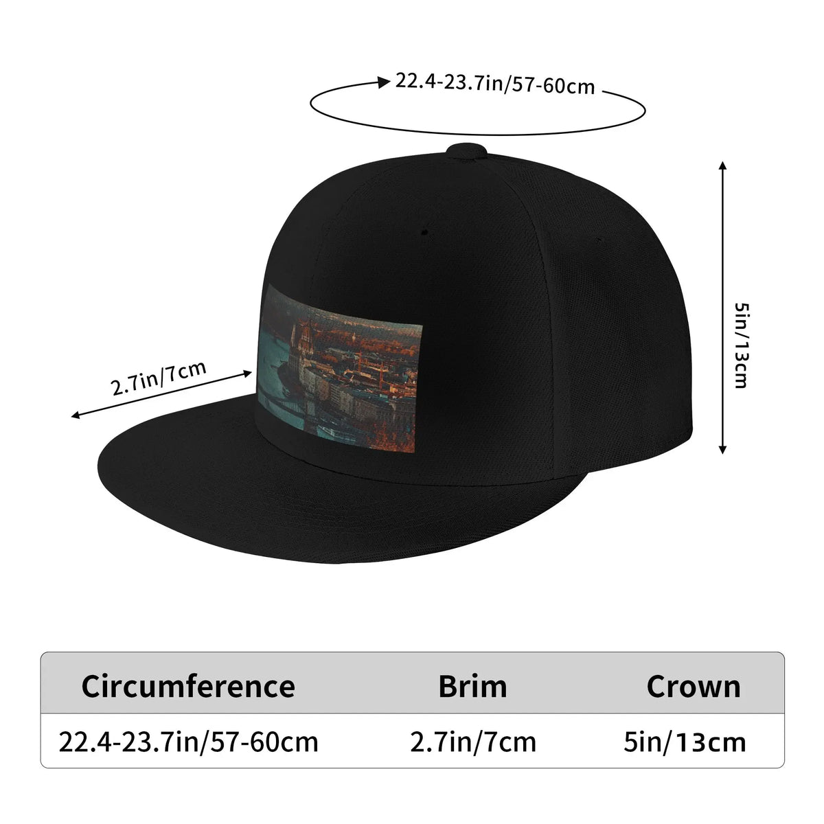 Budapest Hungary City Denim Snapback Cap