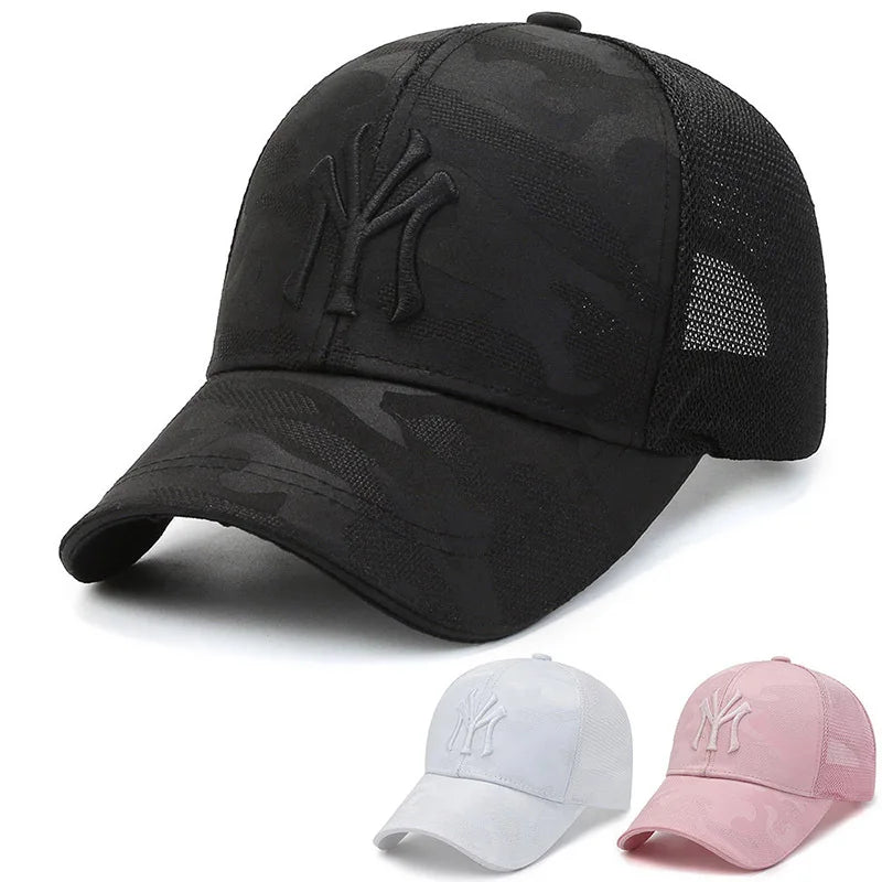 New Spring Summer Embroidered Letter Camouflage Hat