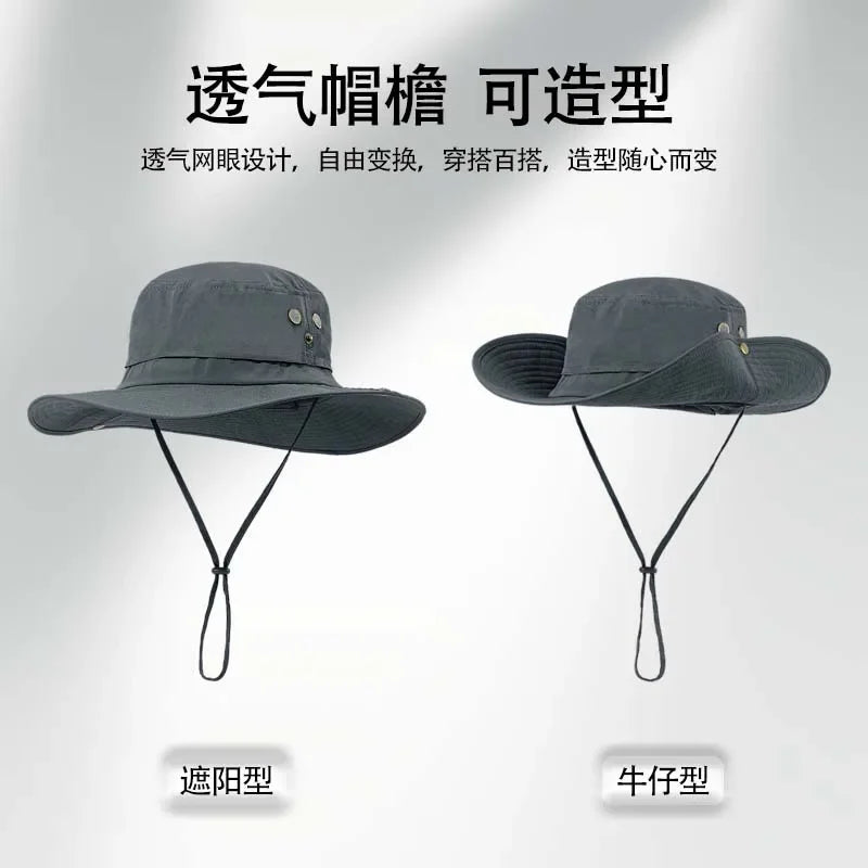 Foldable Wide Brim UV Protection Bucket Hat