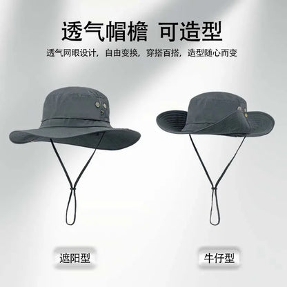 Foldable Wide Brim UV Protection Bucket Hat