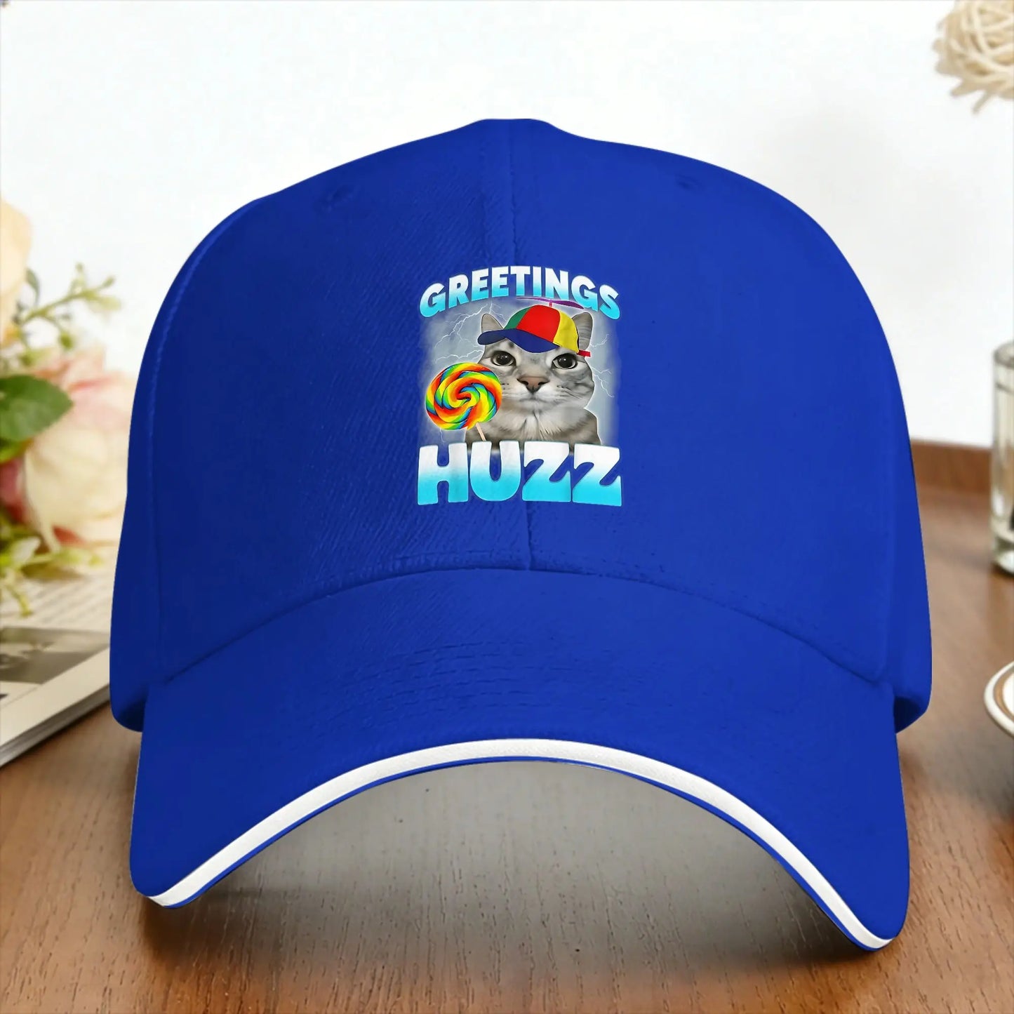 Greetings Huzz Cat Meme Outdoor Trucker Baseball Cap