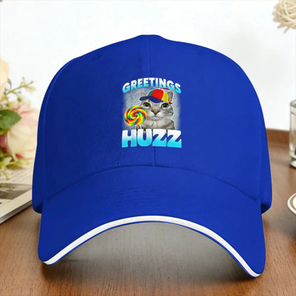 Greetings Huzz Cat Meme Outdoor Trucker Baseball Cap