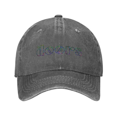 Vintage The Doors Band Logo Distressed Snapback Baseball Cap