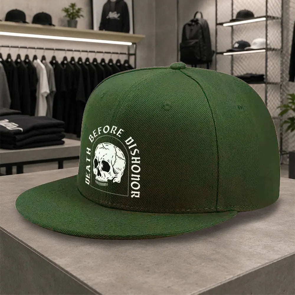 New Skull Unisex All Match Flat Brim Cap