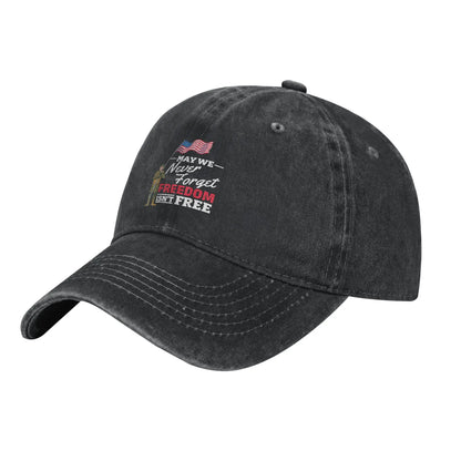 Freedom Isn't Free Memorial Print Baseball Cap