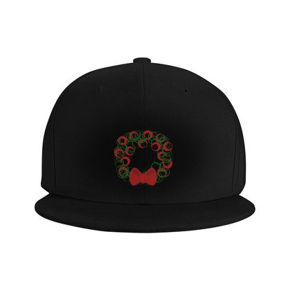 Traditional Christmas Wreath Snapback Cap