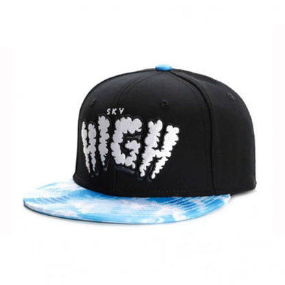 Leather Letter Embroidered Hip-Hop Snapback Cap
