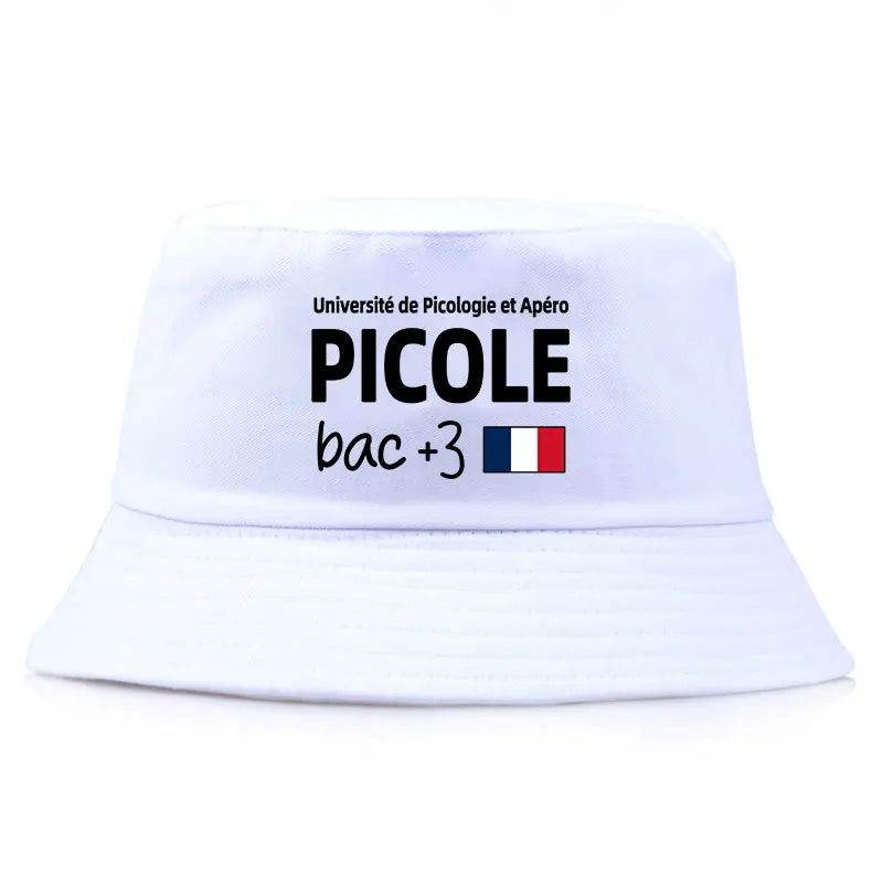 French Picole University Print Bucket Hat Unisex