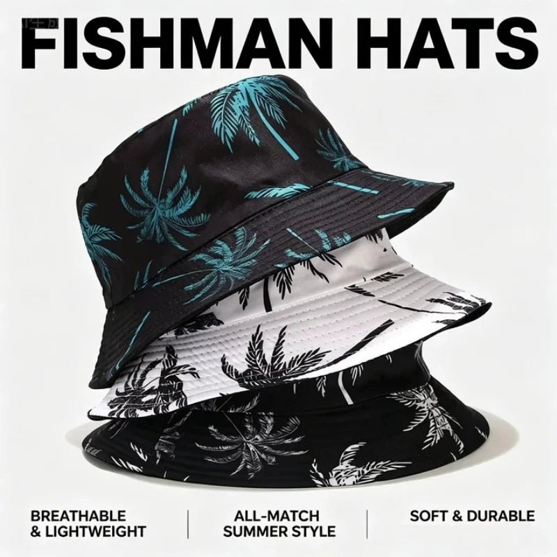 Spring And Summer Sun- Protect Hat Bob Women Fashion Print Bucket Hat