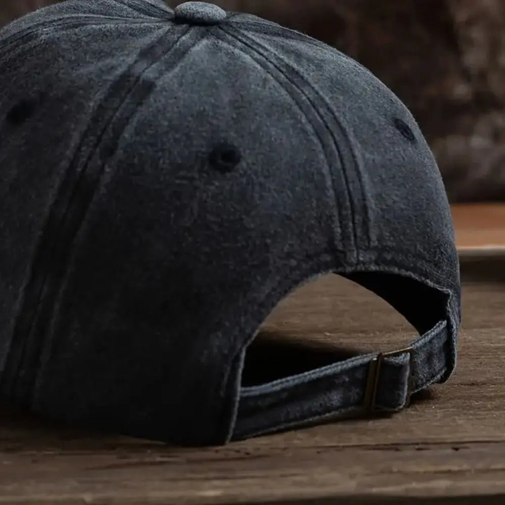 Washed Eagle Print Baseball Cap