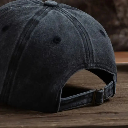 Washed Eagle Print Baseball Cap