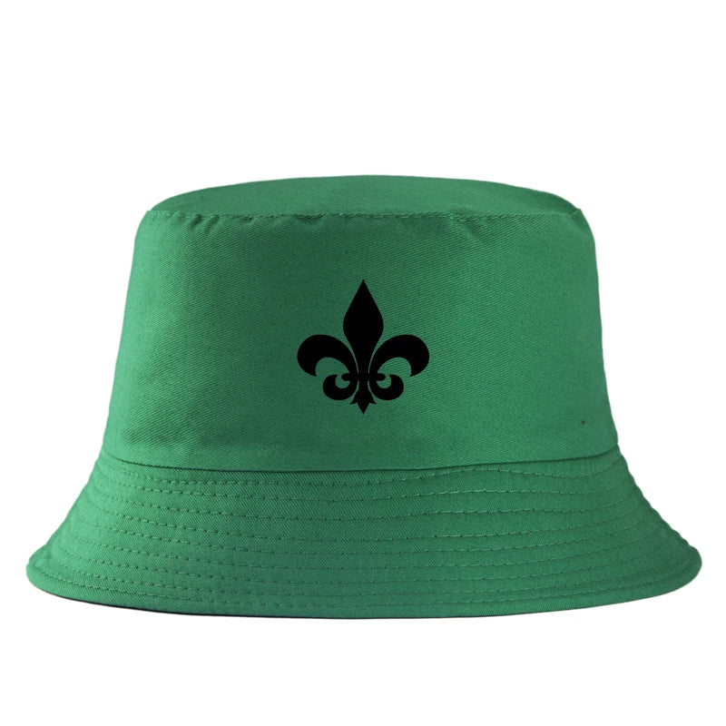 Fleur De Lis Cotton Bucket Hat
