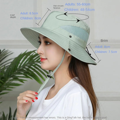 Kids Quick-Dry Mesh Breathable UV Protection Bucket Hat