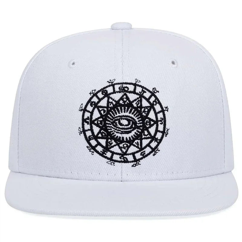 All Seeing Eye Embroidered Hip Hop Snapback Cap