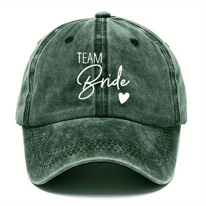 Team Bride Heart Baseball Cap
