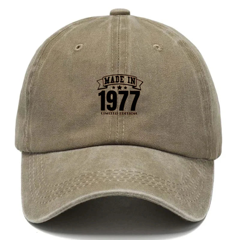 Vintage 1977 Distressed Cotton Baseball Cap