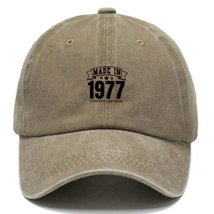 Vintage 1977 Distressed Cotton Baseball Cap