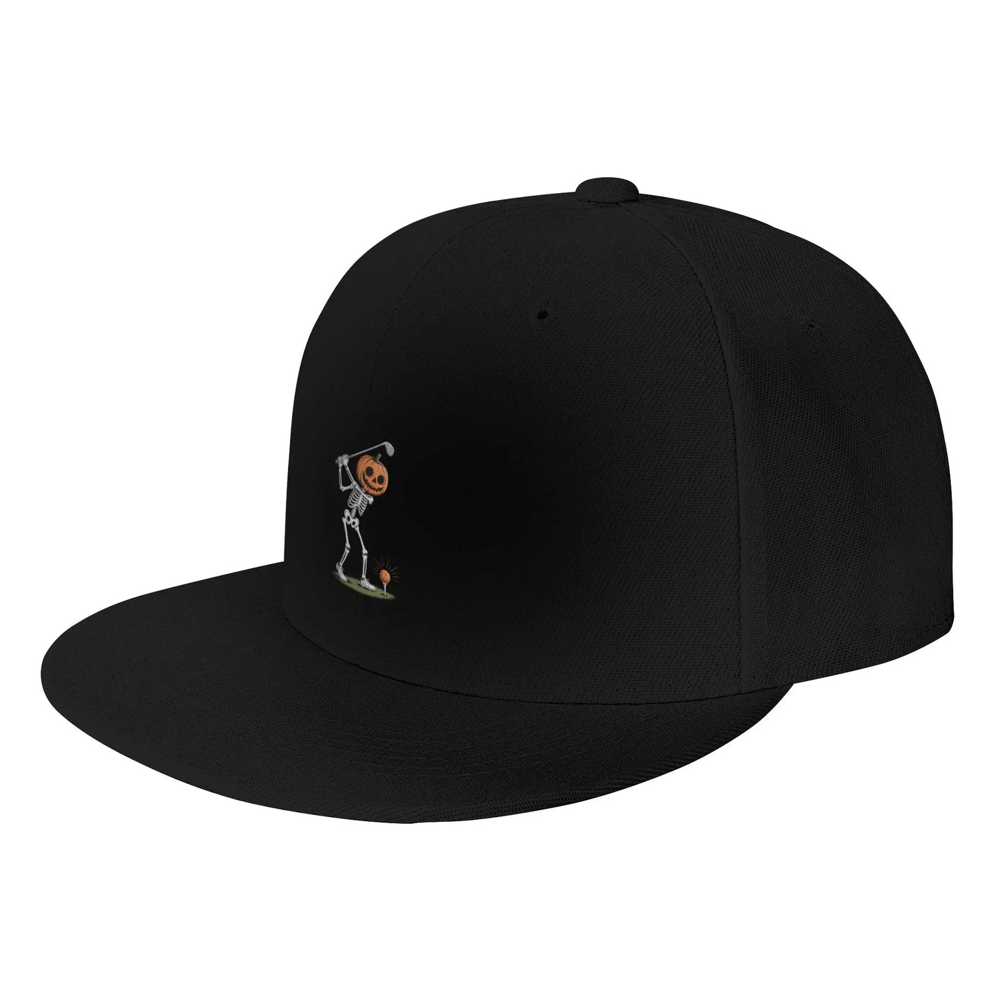 Fashion Pumpkin Skeleton Golf Halloween Snapback Cap