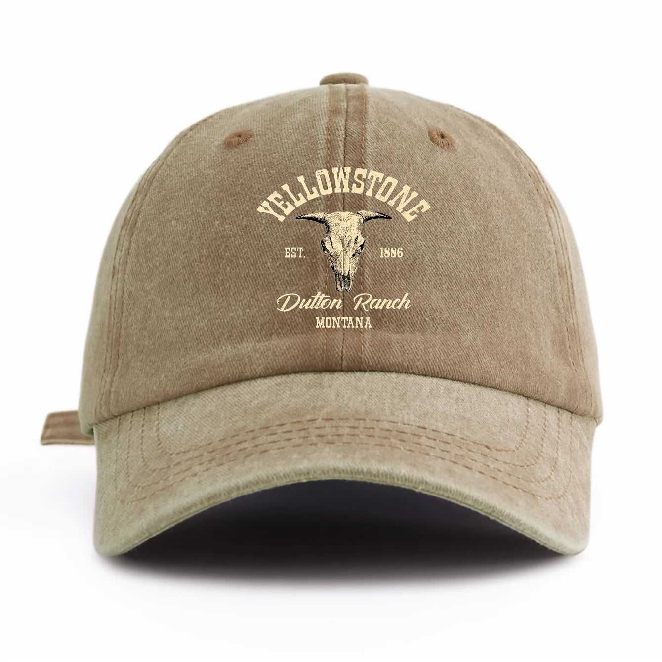Yellowstone Print Washed Baseball Cap