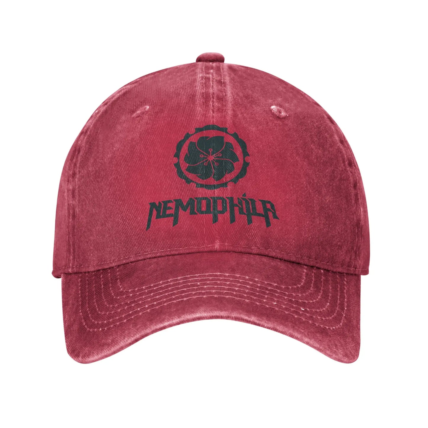 Retro Nemophila Green Logo Baseball Cap