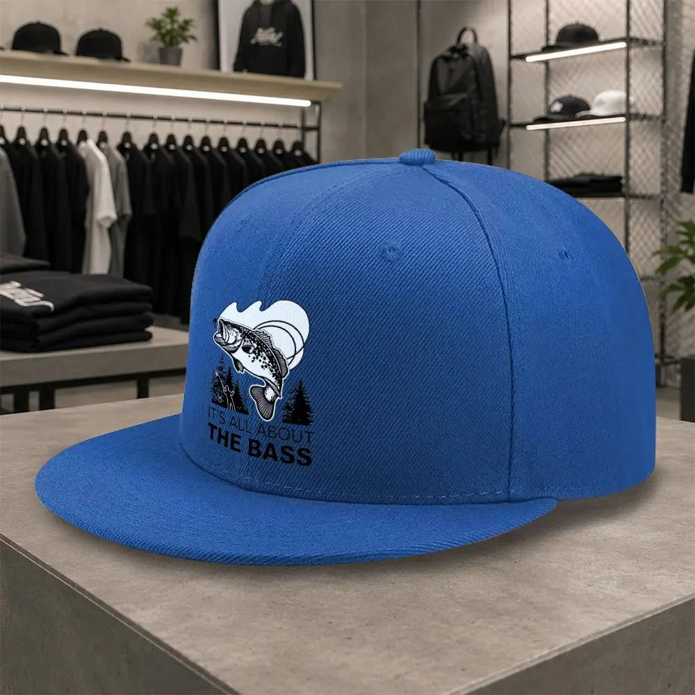 Unisex Bass Fishing Print Duckbill Cap