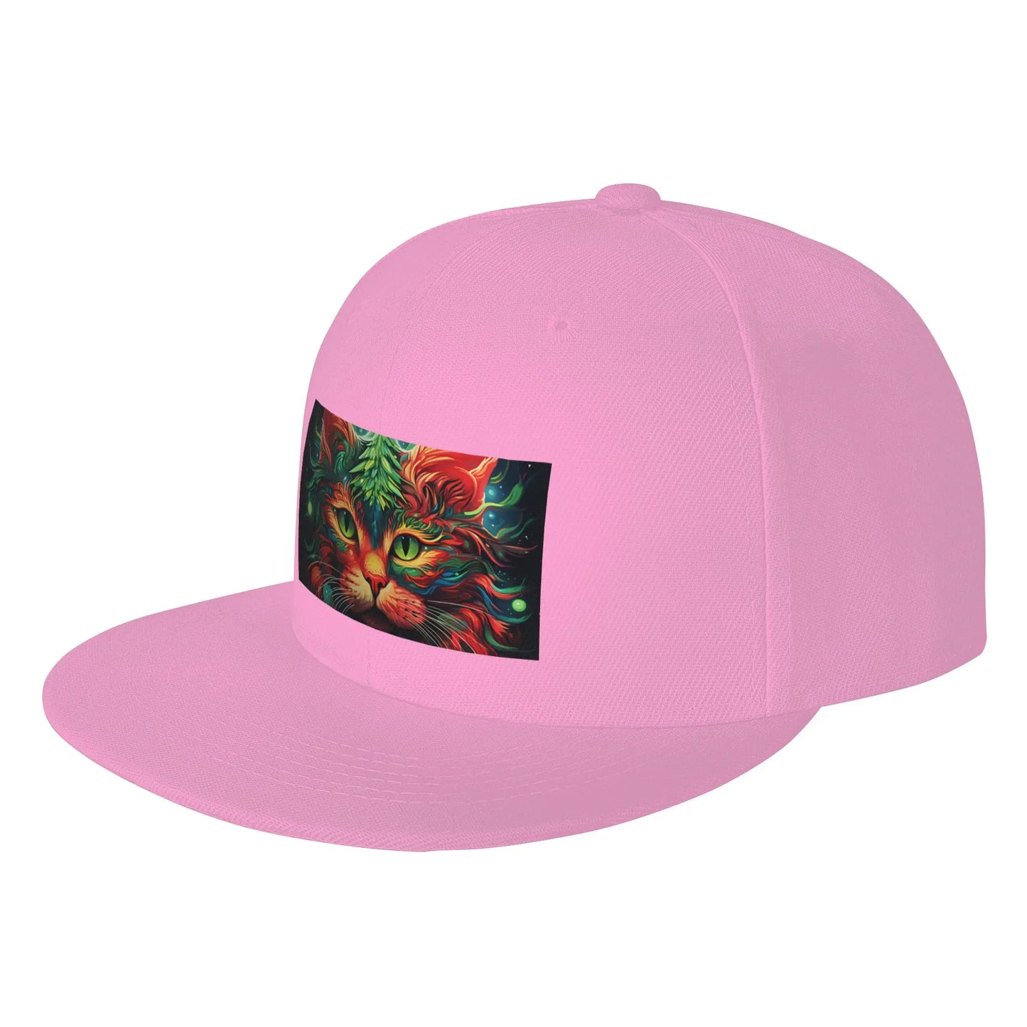 Trippy Holiday Cat Snapback Cap