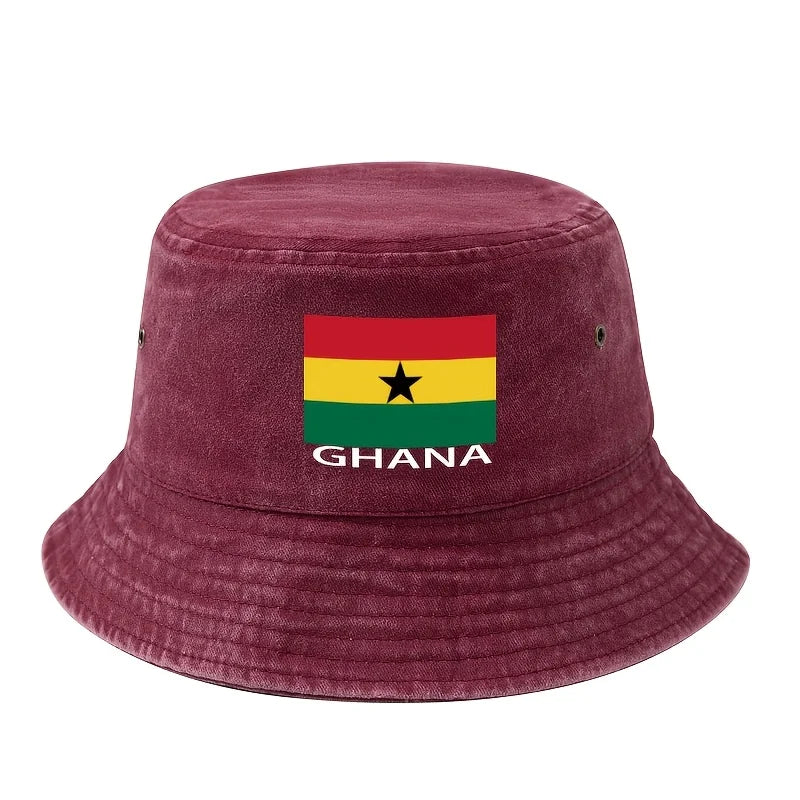 Football Event 2026 Printed Ghana Flag Bucket Hat