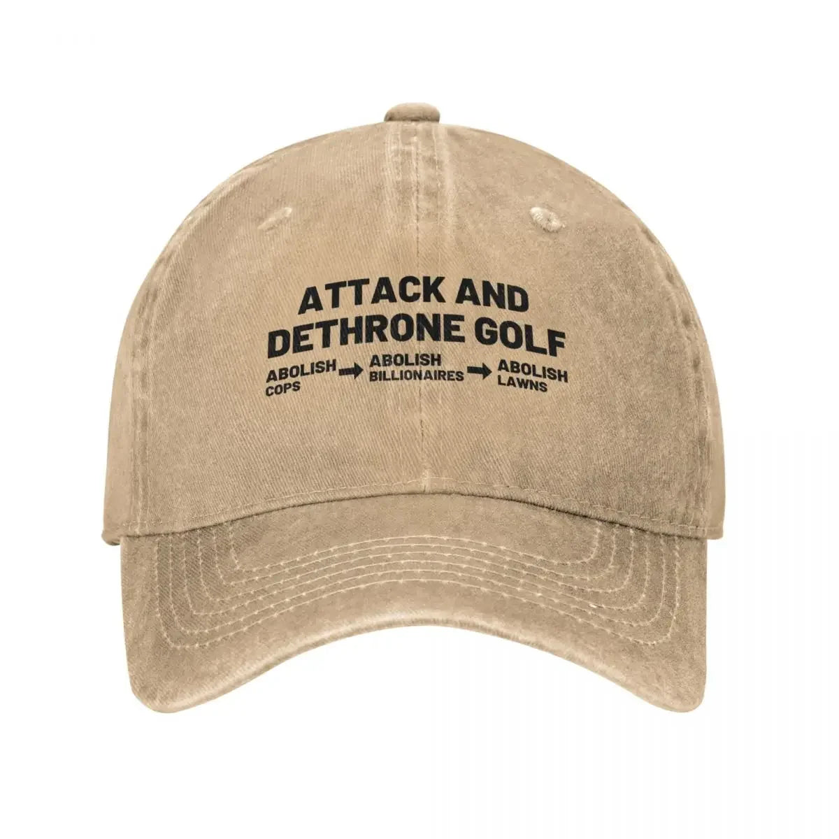Attack And Dethrone Golf Baseball Cap