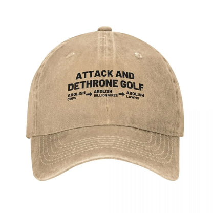 Attack And Dethrone Golf Baseball Cap