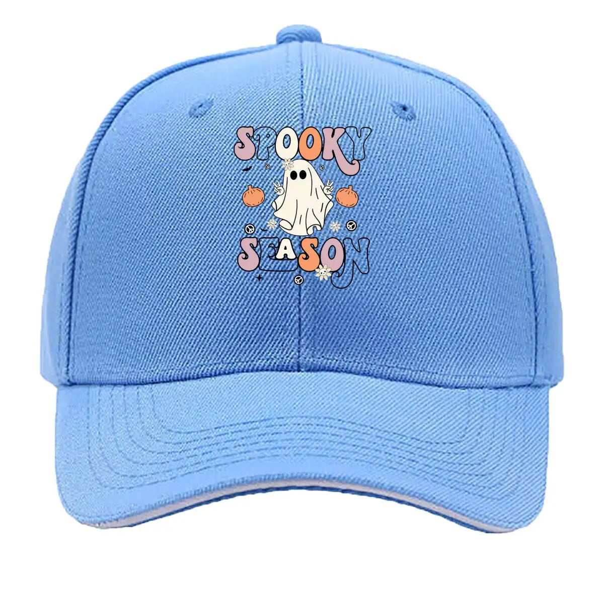 Spooky Season Ghost Pumpkin Baseball Cap