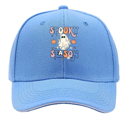 Spooky Season Ghost Pumpkin Baseball Cap