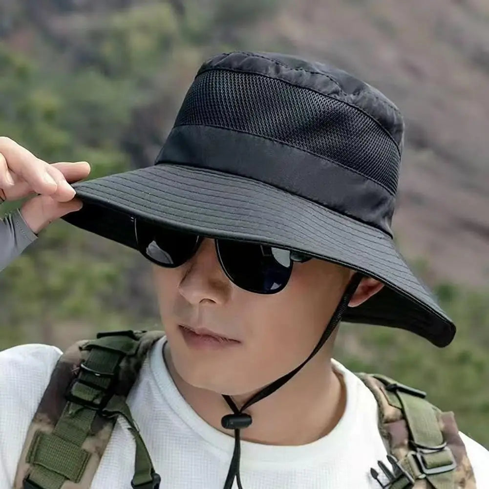Quick-Dry UV Protection Wide Brim Bucket Hat