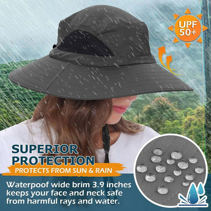 Foldable Adjustable Wide Brim Fishing Bucket Hat