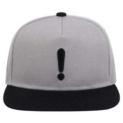 Exclamation Point Embroidery Hip Hop Snapback Cap