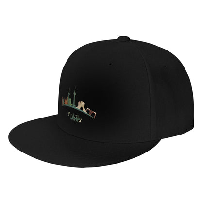 Tehran Vintage Persian Calligraphy Skyline Snapback Cap