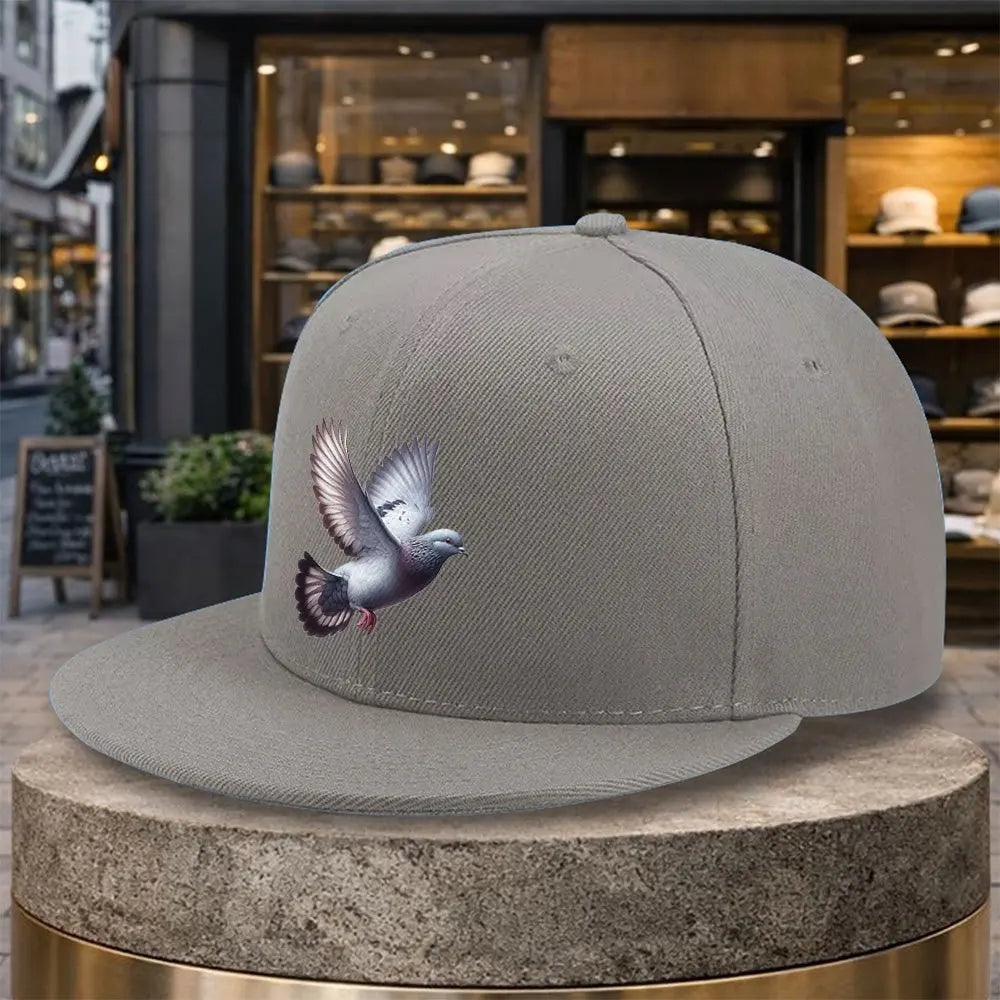 Pigeon Flying Print Snapback Cap