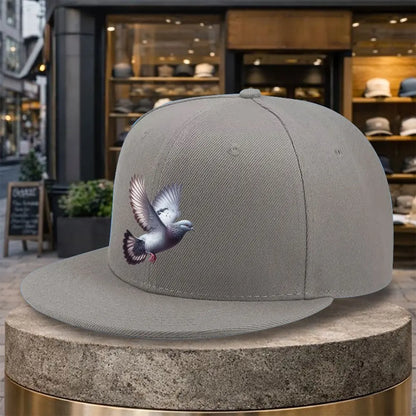 Pigeon Flying Print Snapback Cap