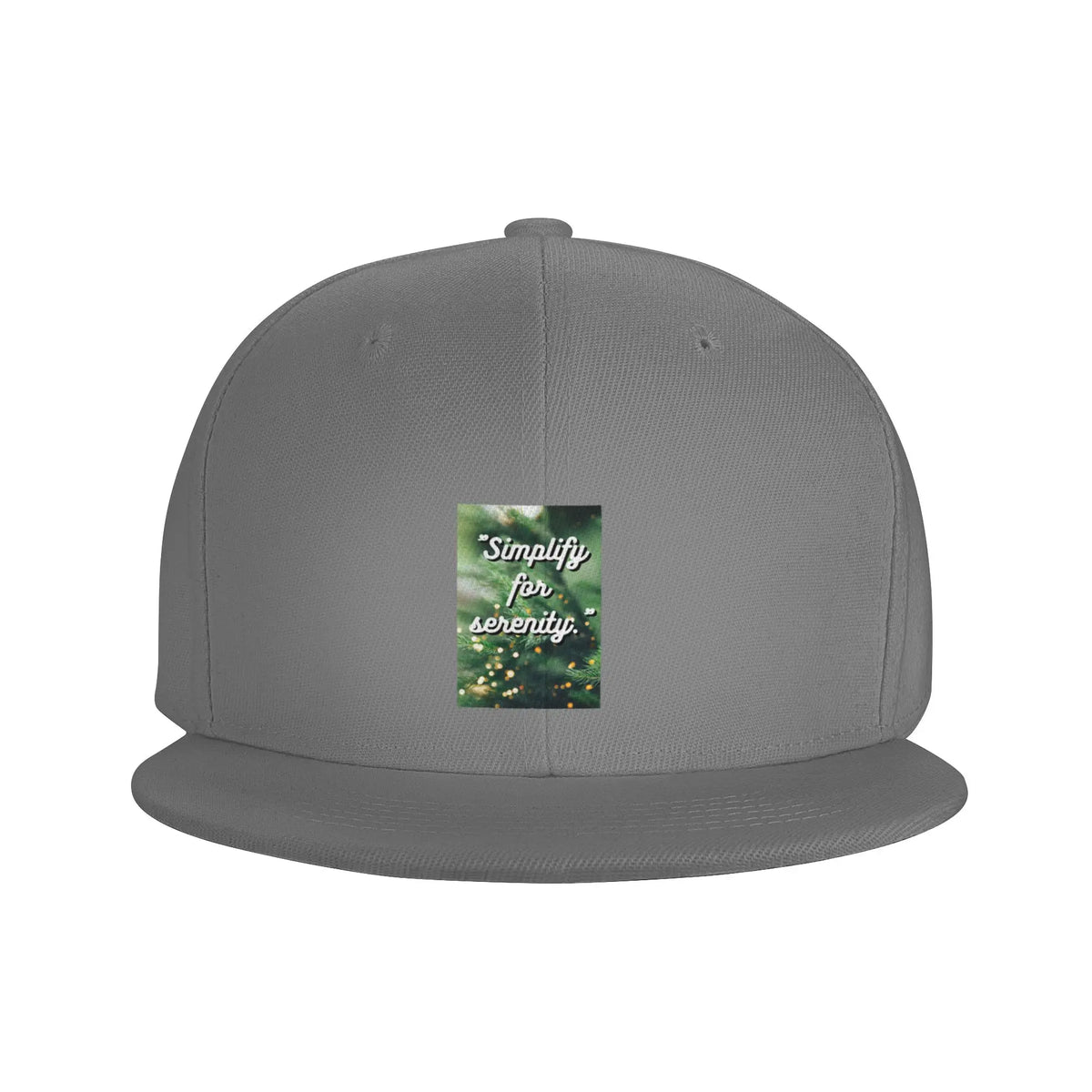 Simplify For Serenity Minimalist Quote Snapback Cap