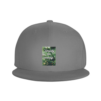 Simplify For Serenity Minimalist Quote Snapback Cap