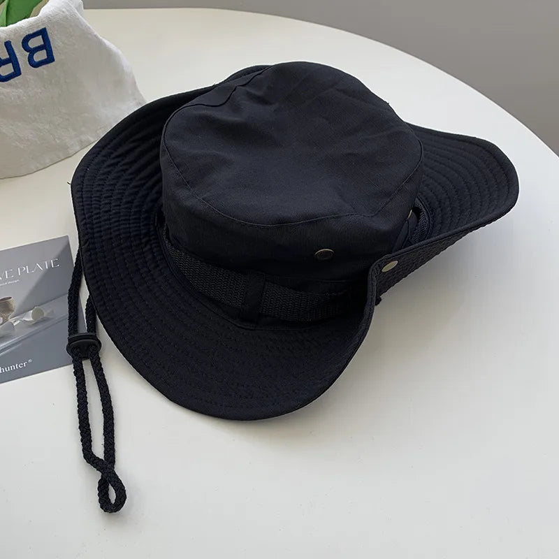 Large Brim Outdoor Fishing Sun Protection Bucket Hat
