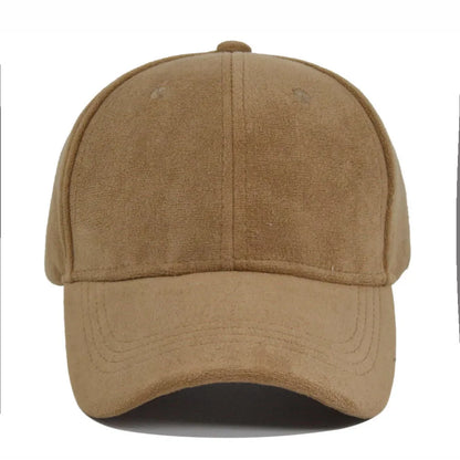 Fashion False Suede Baseball Caps For Men Women Autumn Winter Solid Retro Snapback Hip Hop Hat Unisex Street Adjustable Sun Caps