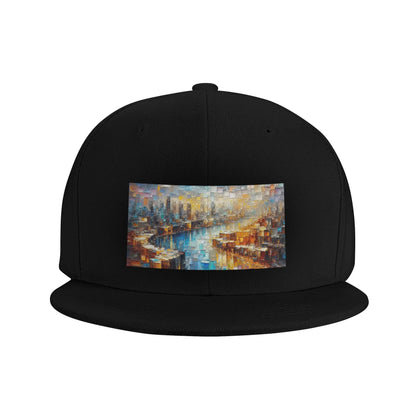 City With River Snapback Cap