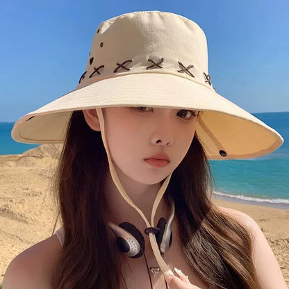Adjustable Wide Brim Western Cowboy Bucket Hats