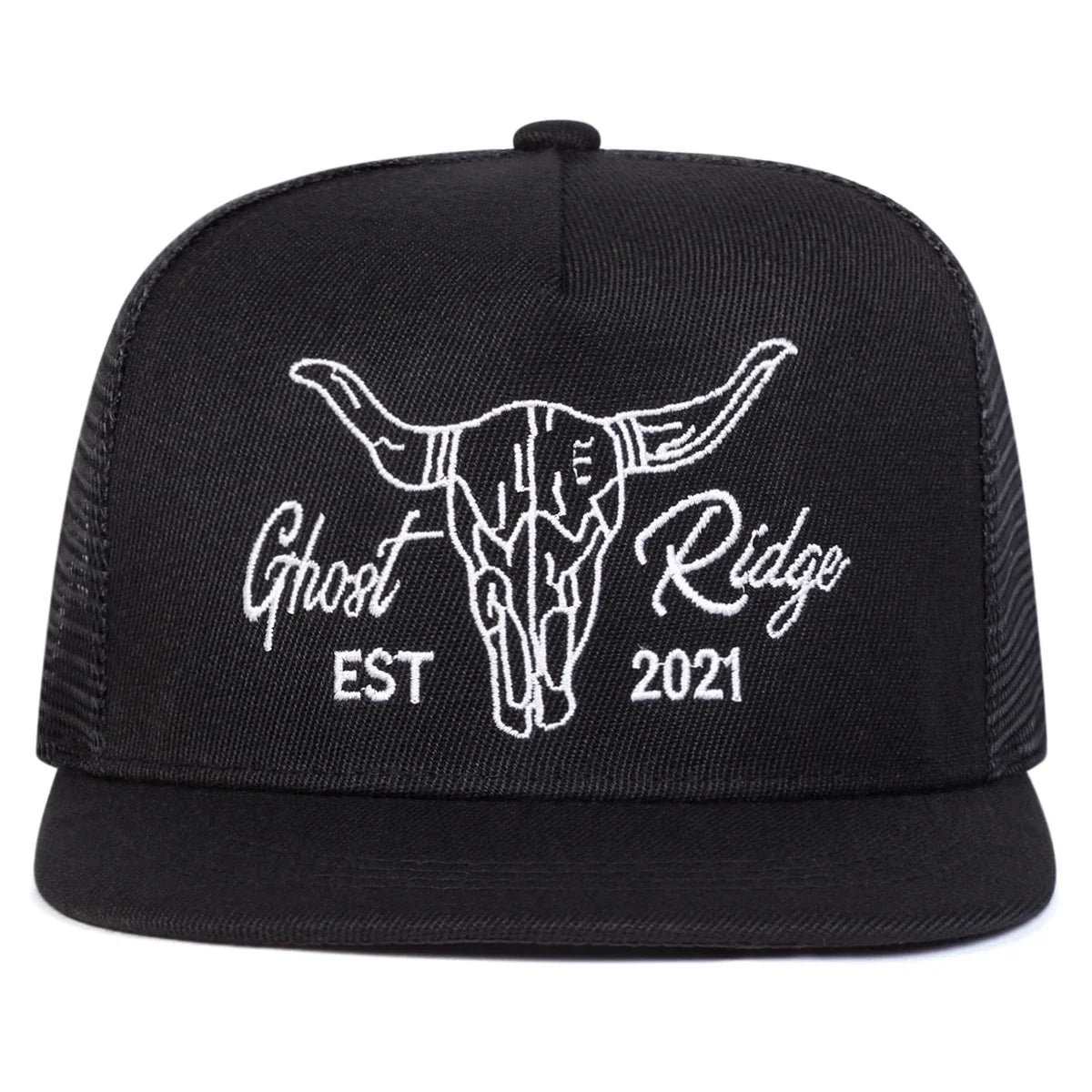 Ox Head Embroidered Mesh Trucker Snapback Cap