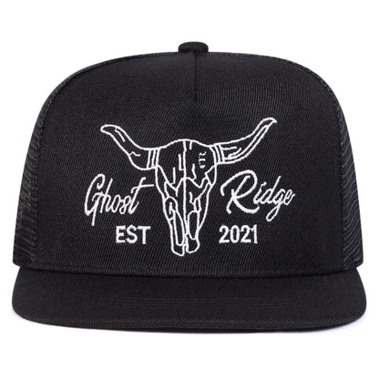 Ox Head Embroidered Mesh Trucker Snapback Cap